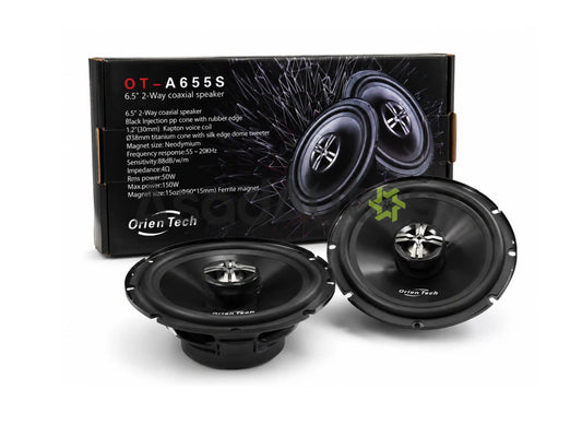 OrienTech OT-A655S 6.5 Inch 2-Way Coaxial Car Speakers 150W Peak Powe