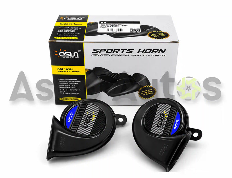 OSN A-2000 ODL163H two-tone snail horn 500Hz 600Hz for KIA and Hyundai with box - Asad Autos