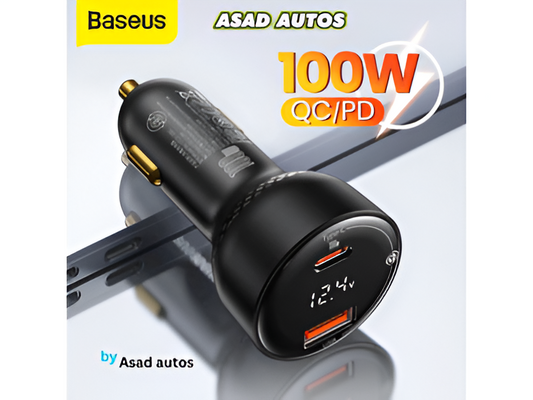 Baseus Supreme Digital Display PPS Dual Quick Car Charger – Black