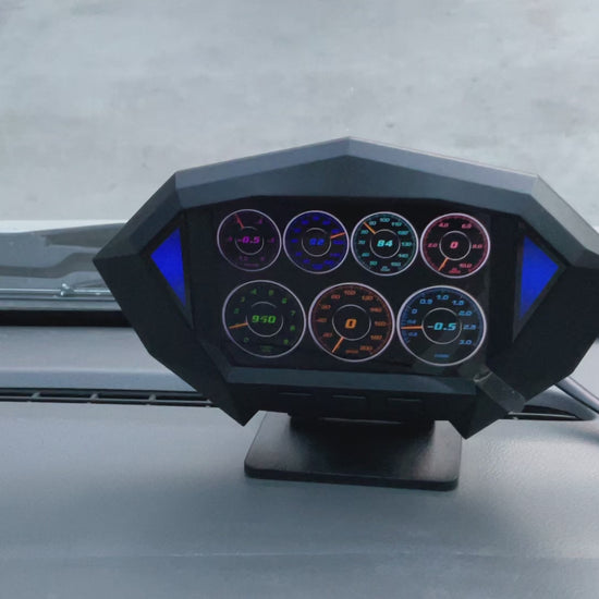P1 Car HUD Display OBD2 GPS Dual System Head Up Display Car Gauge Speedometer Incline Meter Car Driving Computer