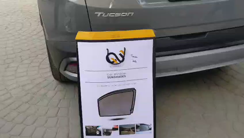 QS Car Pardy Sun Shades for Hyundai Tucson HEV 2025 – Custom Fit UV Protection Window Covers

