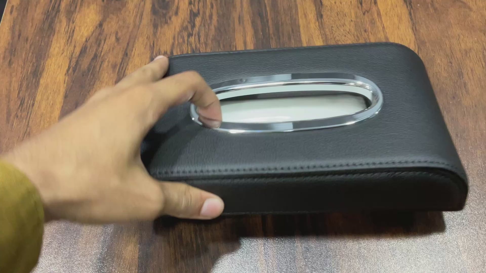 Hyundai Elantra 2017–2024 Tissue Box Leather Holder
