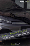 Lightweight QuikSlide microfiber top cover folded compact for Chery Tiggo 9 PHEV 2025-2026 easy on and off storage - Asad Autos