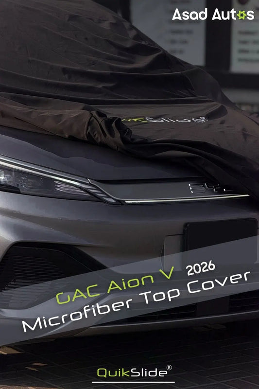 QuikSlide microfiber car cover fitted on a parked GAC Aion V