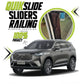 QuikSlide sliders railing window curtains and premium sun shades installed on an Ayers Grey Haval H6 (2022 - 2024 locally assembled model) for maximum sun protection, heat reduction, and 100% privacy.