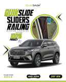 QuikSlide sliders railing window curtains and premium sun shades installed on an Ayers Grey Haval H6 (2022 - 2024 locally assembled model) for maximum sun protection, heat reduction, and 100% privacy.