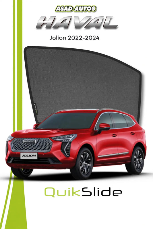 QS QuikSlide custom fit window sun shades installed on Haval Jolion 2022-2024 crossover side window