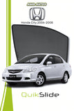 QS QuikSlide custom fit window sun shades installed on Honda City 2006-2008 sedan side window