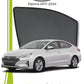 QS QuikSlide custom fit window sun shades installed on Hyundai Elantra 2017-2024 sedan side window