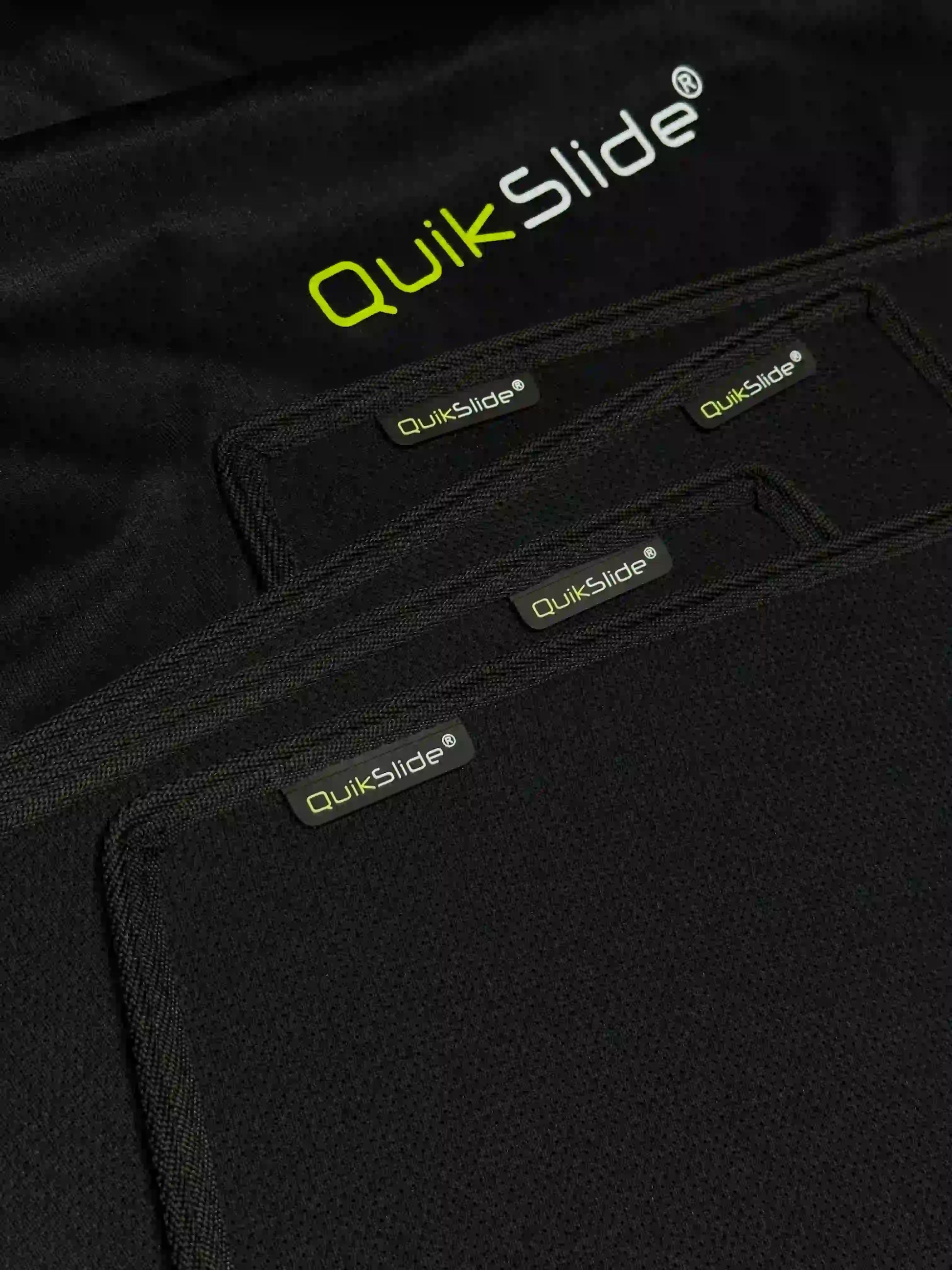 QS QuikSlide custom fit window sun shades installed on Hyundai Santa Fe 2023-2026 SUV side window