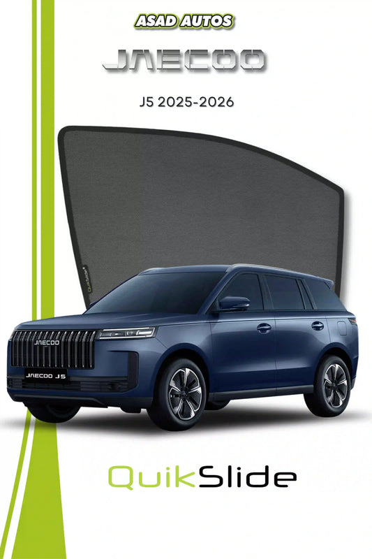 QS QuikSlide window sun shades installed on Jaecoo J5 2025-2026 side window