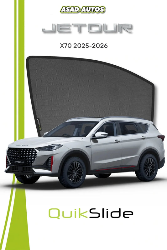 QuikSlide window sun shades car pardy for Jetour X70 2025–2026 custom fit UV protection privacy mesh shades
