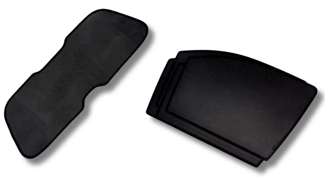 QS QuikSlide custom fit window sun shades installed on Kia Picanto 2019-2026 hatchback side window
