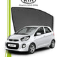 QS QuikSlide custom fit window sun shades installed on Kia Picanto 2019-2026 hatchback side window