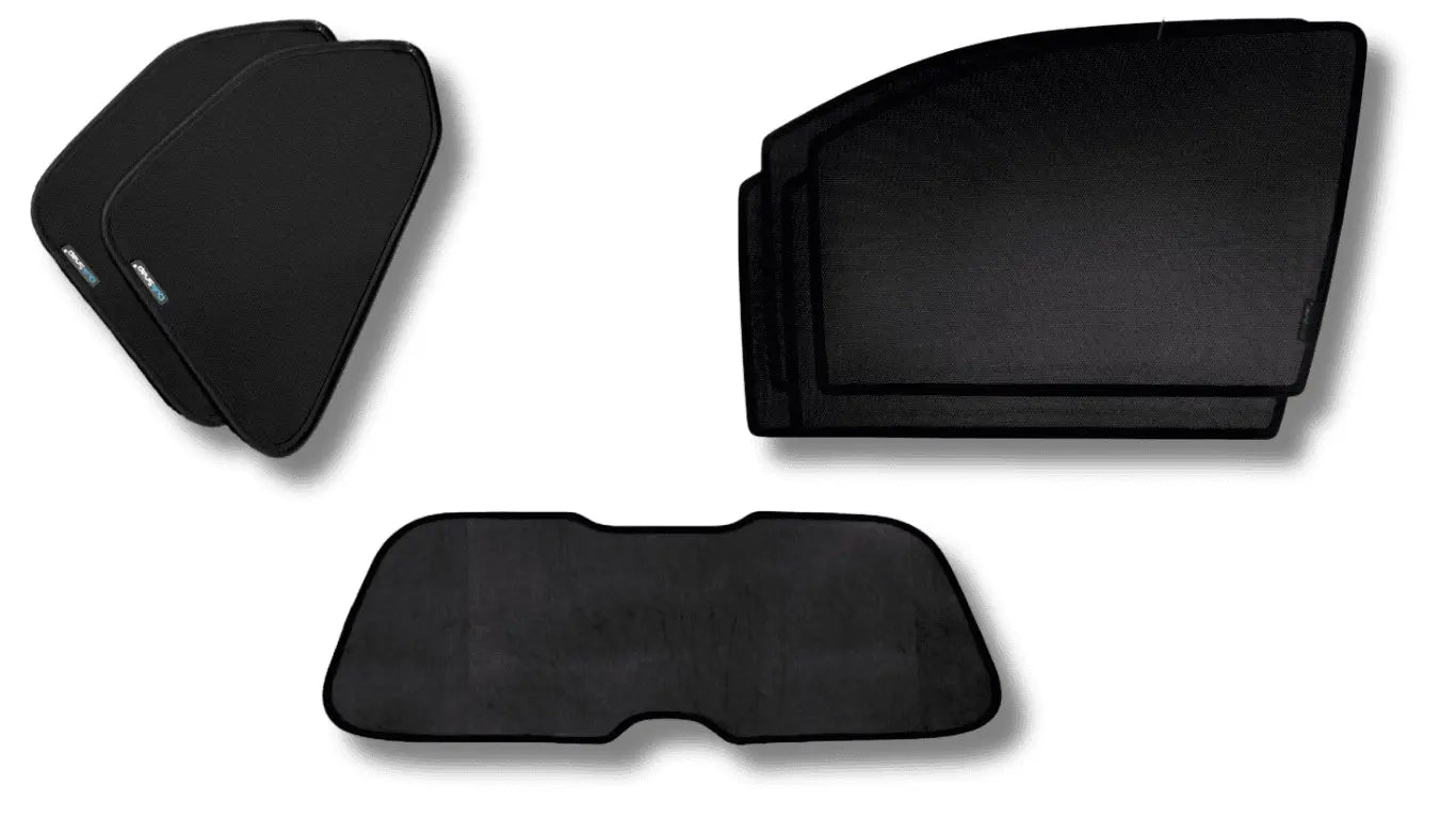 QS QuikSlide custom fit window sun shades installed on Kia Stonic 2022-2025 crossover side window