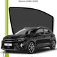 QS QuikSlide custom fit window sun shades installed on Kia Stonic 2022-2025 crossover side window