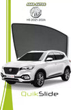 QS QuikSlide window sun shades installed on MG HS 2021-2024 crossover side window