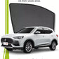 QS QuikSlide custom fit window sun shades installed on MG HS PHEV 2025-2026 side window