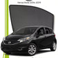 QS QuikSlide custom fit window sun shades installed on Nissan Versa Note 2014-2019 hatchback side window