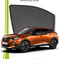 QS QuikSlide custom fit window sun shades installed on Peugeot 2008 2022-2026 crossover side window