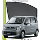 QS QuikSlide custom fit sun shades installed on Suzuki Wagon R Japanese side window