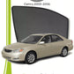 QS QuikSlide custom fit mesh sun shades installed on Toyota Camry 2003-2006 sedan side window