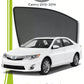 QS QuikSlide custom fit mesh sun shades installed on Toyota Camry 2012-2014 sedan side window