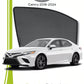 QS QuikSlide custom fit window sun shades installed on Toyota Camry 2018-2024 sedan side window