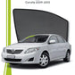 QS QuikSlide custom fit window sun shades installed on Toyota Corolla 2009-2013 sedan side window