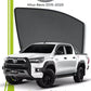 QS QuikSlide custom fit window sun shades installed on Toyota Hilux Revo 2015-2025 side window