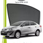 QS QuikSlide window sun shades installed on Toyota Yaris 2018-2026 sedan side window