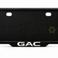 Raptic number plate frame installed on a GAC bumper