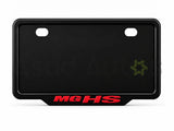 Raptic number plate frame installed on an MG HS bumper