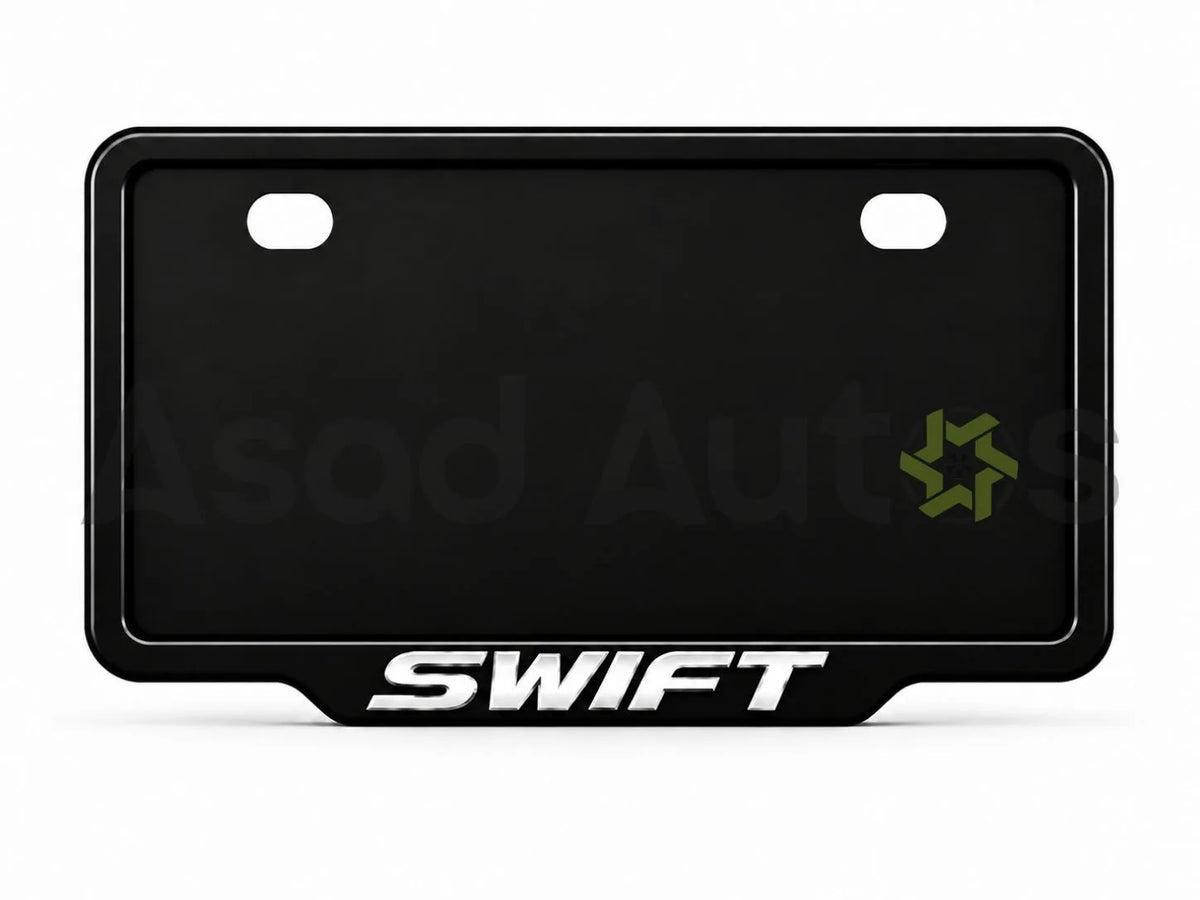 Raptic custom number plate frame for Suzuki Swift, all models