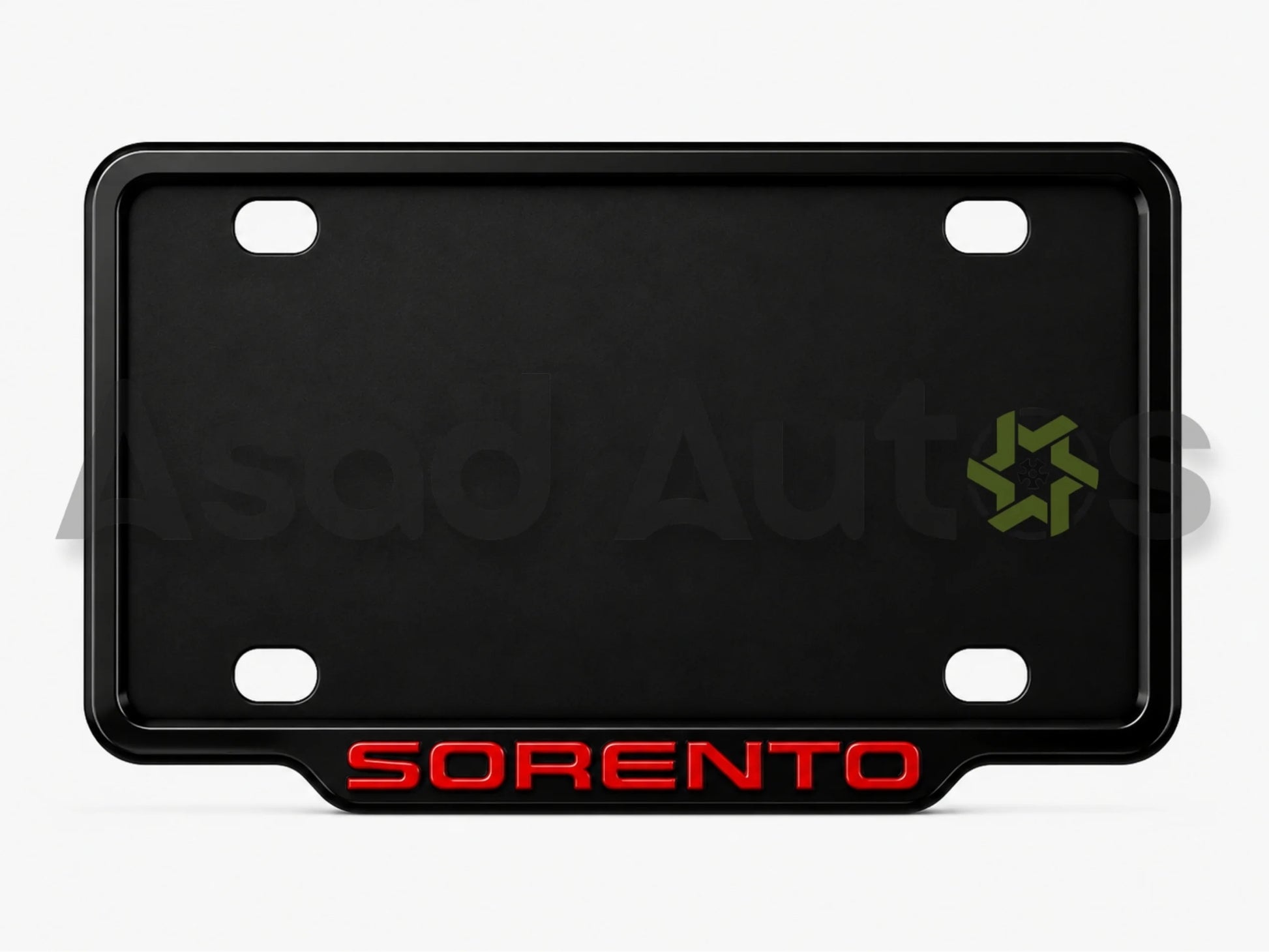 Raptic custom car number plate frame and cover on Kia Sorento
