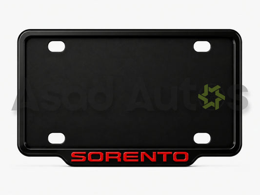 Raptic custom car number plate frame and cover on Kia Sorento