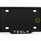 raptic- custom number plate frame fitted on Tesla front plate area - Asad Autos
