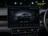 Black silicone screen rubber protection cover for Chery Tiggo 9 PHEV central infotainment touchscreen - Asad Autos
