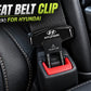 Black seat belt clip for Hyundai vehicles