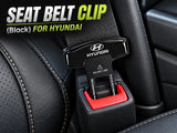 Black seat belt clip for Hyundai vehicles