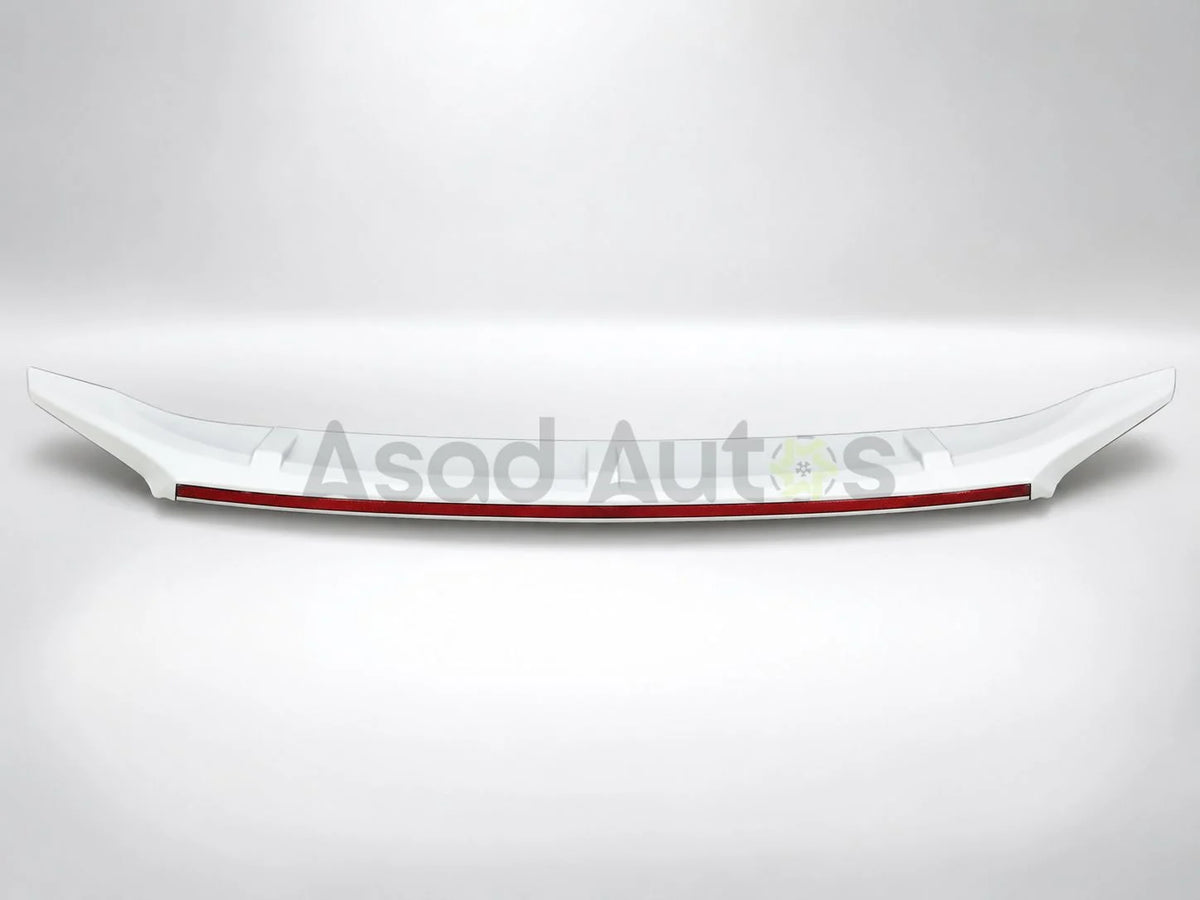 Slim fiber spoiler with brake light for Honda Civic 2016-2021 in white