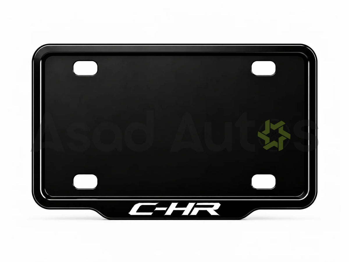 Vantiq number plate frame installed on Toyota CHR bumper