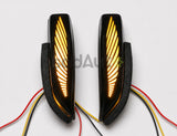 Toyota Corolla Wing Style LED Mirror Turn Signal Lights with White DRL and Sequential Yellow Indicator by Asad Autos
