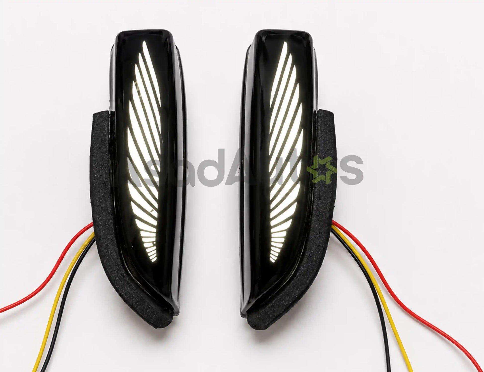 Toyota Corolla Wing Style LED Mirror Turn Signal Lights with White DRL and Sequential Yellow Indicator by Asad Autos