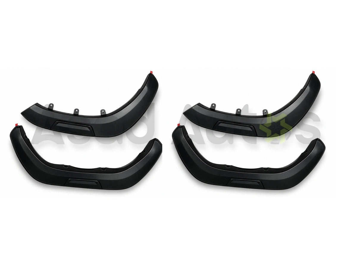 Black fender flares and wheel arch cladding set for Toyota Hilux Revo