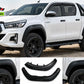 Complete fender flare set for Toyota Hilux Revo, all four arches