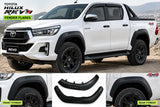 Complete fender flare set for Toyota Hilux Revo, all four arches