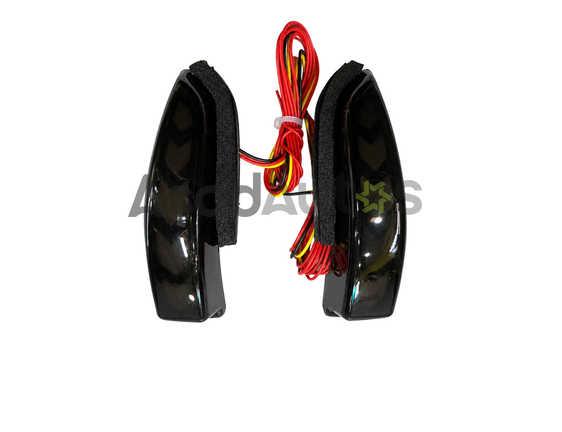 Toyota LED Arrow Rear View Mirror Turn Signal Lights with Smoked Black Lens, White DRL and Sequential Amber Indicator Pair