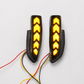 Toyota LED Arrow Rear View Mirror Turn Signal Lights with Smoked Black Lens, White DRL and Sequential Amber Indicator Pair