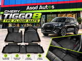 TPE floor mats installed inside Chery Tiggo 8 cabin